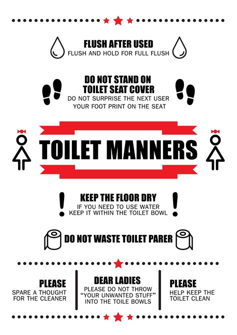 Printable Toilet Etiquette